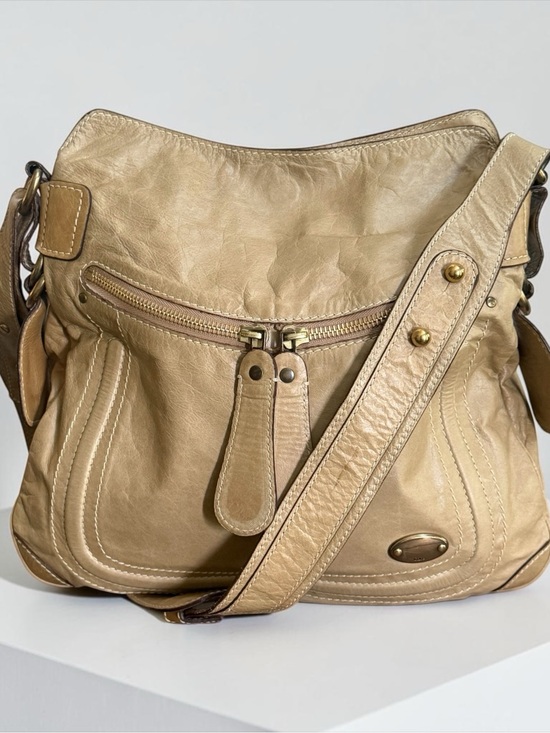 Chloe Handbags - Vintage Chloe Beige Leather Shoulder Bag